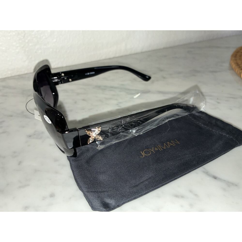 Joy & IMAN Sunglasses Bifocals Readers #1 Black New HSN